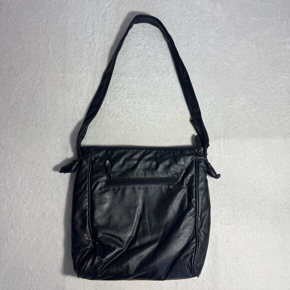 Vintage 80s Leather & Pony Hair Leopard Print Shoulder Bag - Picture 4 of 8